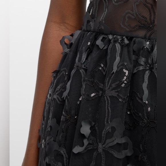 Simone Rocha Bow Sequin Embroidered Sheer Tutu Midi Dress - Picture 11 of 11
